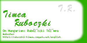 timea ruboczki business card